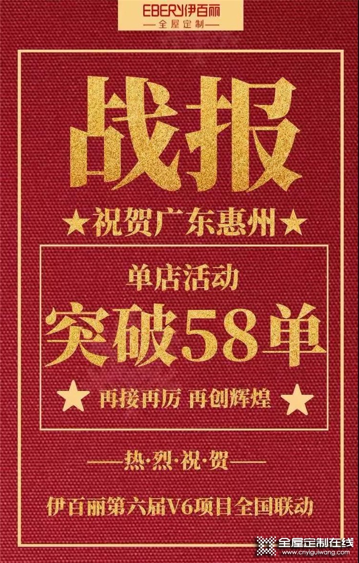 伊百麗廣東惠州店第六屆V6項目簽單58單，完成率達483.33%！