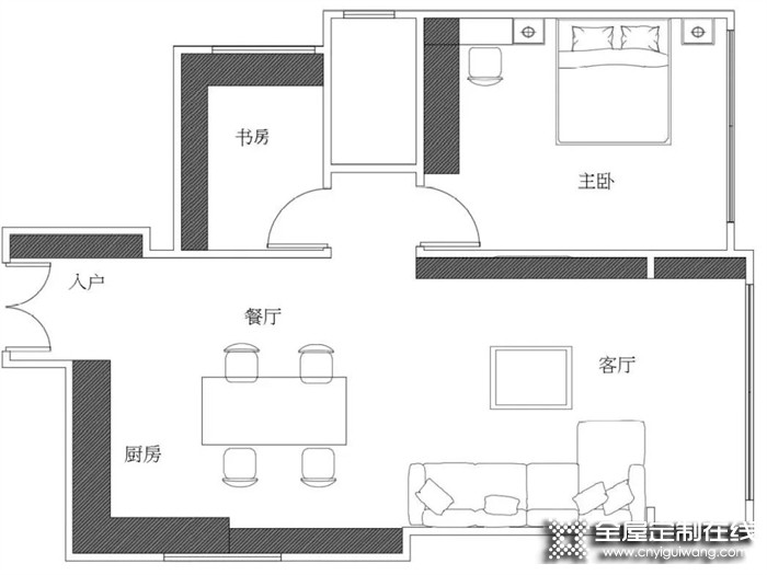 等我換了房，帥太全屋定制這樣的嵌入收納柜、一門到頂，統統安排上！