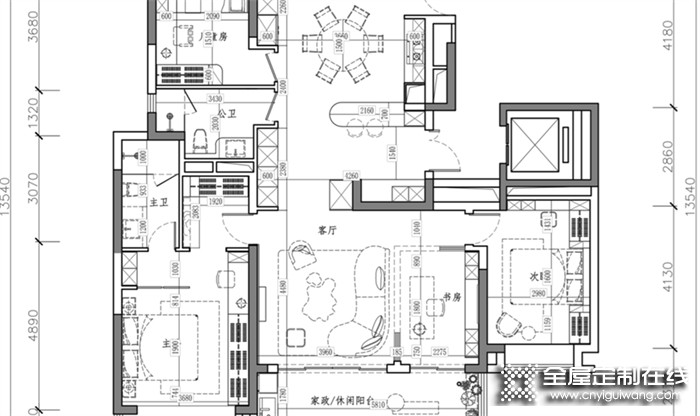 格調滿滿！瑪格全屋定制這套企業高管打造的190㎡美式輕奢三房，玄關很驚艷，客廳直接贊爆~