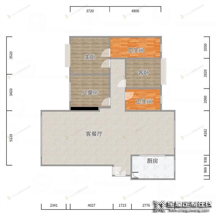 兔寶寶全屋定制設計分享丨153㎡全屋定制，色彩碰撞出怦然心動