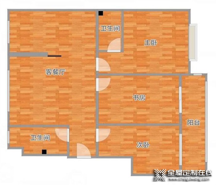 優格全屋定制丨107㎡現代風格新房裝修，這個客廳我愛了！