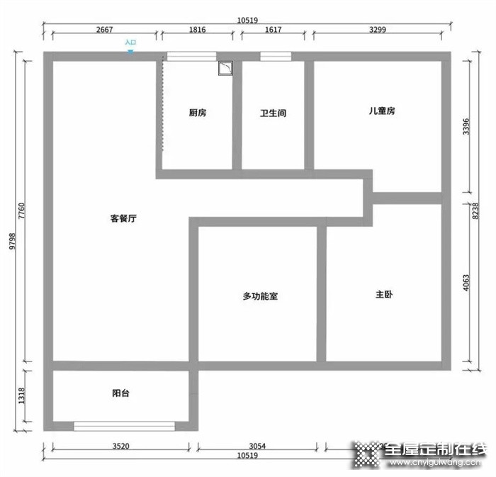 勞卡全屋定制：76㎡也能擁有三居室，書房+健身區+餐廚一體，100㎡都輸了！